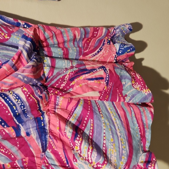 ❤️ LILLY PULITZER COTTON FANNING ROMPER, GIRLS 10 - 12 (LARGE) - Picture 3 of 9